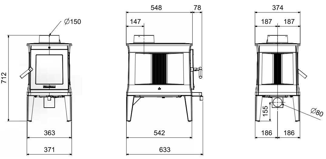 Rozmery a technick&eacute; parametre piecky Green Mountain 20