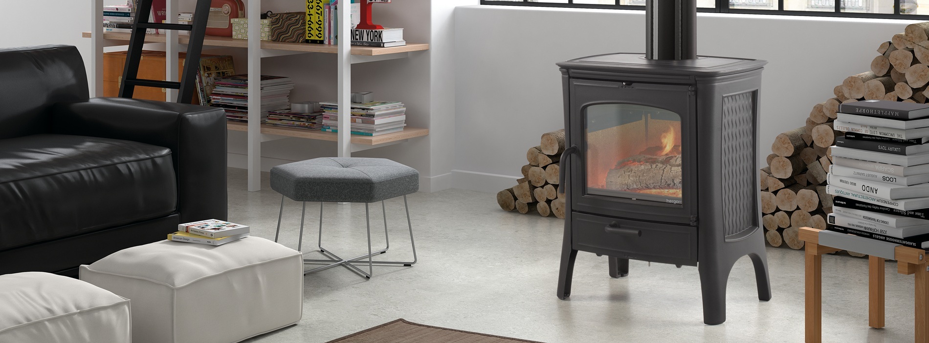 Liatinov&eacute; kachle Hergom E-20 čierne