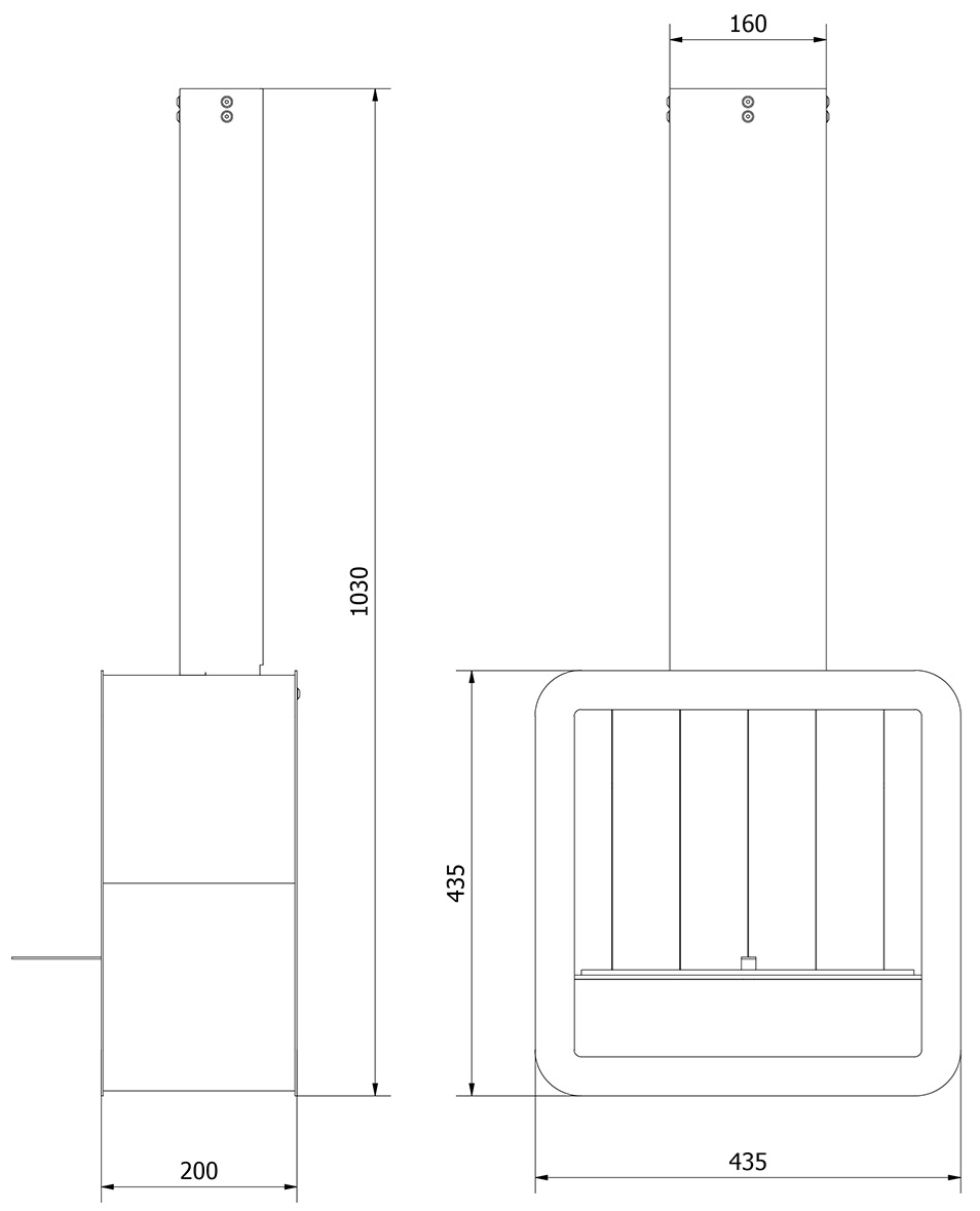 Technický nákres biokrbu TETRA/HAMG