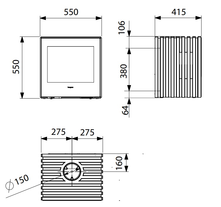 N&aacute;stenn&aacute; liatinov&aacute; piecka GLANCE M z&aacute;vesn&eacute;