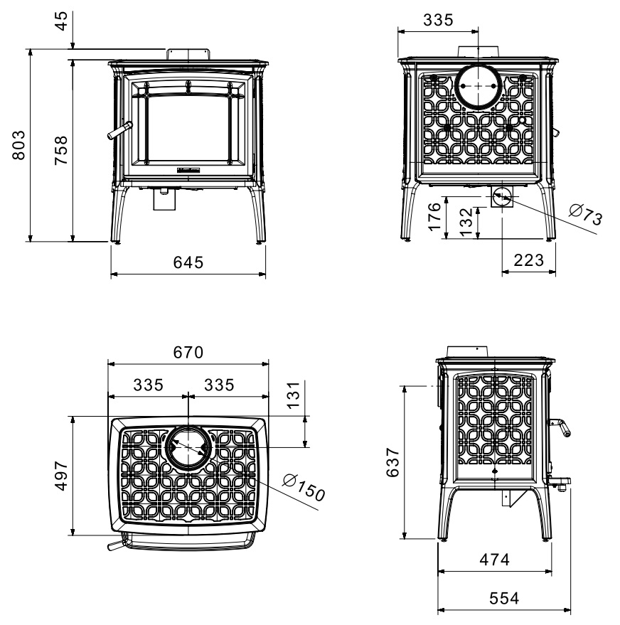 Liatinové kachle SHELBURNE v krémovej farbe – tradičný dizajn v modernom prevedení
