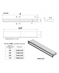 Obrázok pre Mriežka TUNEL 60×800 nerezová