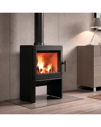 Liatinové kachle E-40 s ohniskom z bielej liatiny Obrázok pre Liatinové kachle E-40 s ohniskom z bielej liatiny