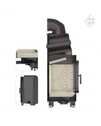 Krbová vložka MBA 17 BS ľavé presklenie s výsuvným otváraním dvierok a ohýbaným sklom Obrázok pre Krbová vložka MBA 17 BS ľavé presklenie s výsuvným otváraním dvierok a ohýbaným sklom