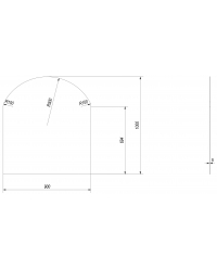 Sklo pod krbové kachle ATHINA 900x1000x5mm Obrázok pre Sklo pod krbové kachle ATHINA 900x1000x5mm