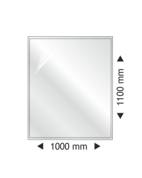 Sklo pod krbové kachle obdlžnikové 1000x1100x6mm Obrázok pre Sklo pod krbové kachle obdlžnikové 1000x1100x6mm