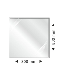 Sklo pod krbové kachle štvorcové 800x800x6mm Obrázok pre Sklo pod krbové kachle štvorcové 800x800x6mm