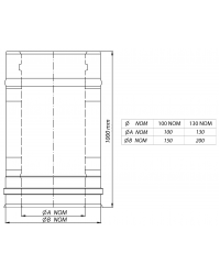 Obrázok pre Rúra koncentrická Ø130/200mm, 1m