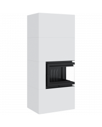 Obrázok pre Modulárny krb SIMPLE 8 BOX biely pravé presklenie