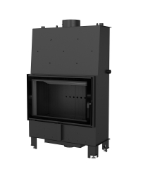 Obrázok pre Teplovodná krbová vložka LUCY 16 s dochladzovacou špirálou s čiernym ohniskom 