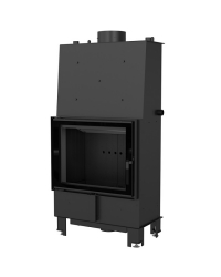 Obrázok pre Teplovodná krbová vložka LUCY 12 s dochladzovacou špirálou s čiernym ohniskom 