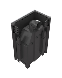 Obrázok pre Krbová vložka MBO 15 BS ľavé presklenie s výsuvným otváraním dvierok a ohýbaným sklom s čiernym ohniskom