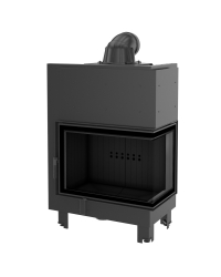 Obrázok pre Krbová vložka MBA 17 BS pravé presklenie s ohýbaným sklom s čiernym ohniskom