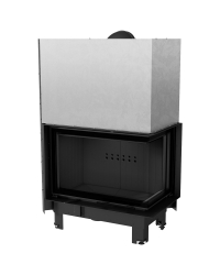 Obrázok pre Krbová vložka MBA 17 BS pravé presklenie s výsuvným otváraním dvierok a ohýbaným sklom s čiernym ohniskom