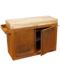 Stolík s odkladacím priestorom 115x75 - corten Obrázok pre Stolík s odkladacím priestorom 115x75 - corten