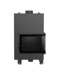 Obrázok pre Teplovodná krbová vložka MBZ 13 BS pravé presklenie s dochladzovacou špirálou s čiernym ohniskom