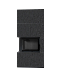 Obrázok pre Modulárny krb FLOKI ľavý - povrchová úprava - NATURALI ARDESIA NERO A SPACCO čierne ohnisko