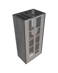 Obrázok pre Modulárny krb FLOKI ľavý - povrchová úprava - NATURALI PIETRA DI SAVOIA ANTRANCITE BOCCIARDATA čierne ohnisko