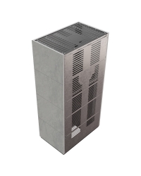 Obrázok pre Modulárny krb FLOKI - povrchová úprava - CEMENTO GRIGIO BOCCIARDATA čierne ohnisko