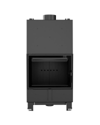 Obrázok pre Teplovodná krbová vložka LUCY 12 s dochladzovacou špirálou s dvojitým presklením a s čiernym ohniskom