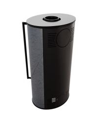 Krbové kachle ERIK s akumulačnou keramikou - GRAPHITE SATIN s čiernym ohniskom Obrázok pre Krbové kachle ERIK s akumulačnou keramikou - GRAPHITE SATIN s čiernym ohniskom