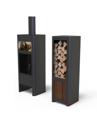 Krbové kachle LUNA STEEL čierne Obrázok pre Krbové kachle LUNA STEEL čierne