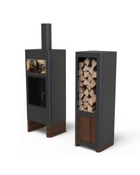 Krbové kachle LUNA WOOD čierne Obrázok pre Krbové kachle LUNA WOOD čierne