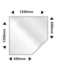 Obrázok pre Sklo pod krbové kachle päťstranné 1250x1250x6mm