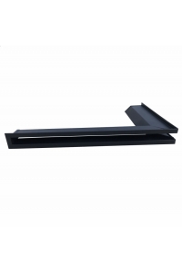 Obrázok pre Rohová mriežka LUFT 400x800x90 pravá matná čierna SF - hĺbka 77mm