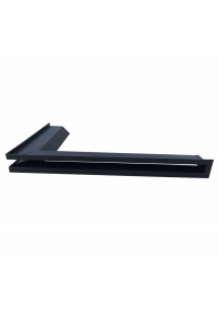 Obrázok pre Rohová mriežka LUFT 800x400x90 ľavá matná čierna SF - hĺbka 77mm