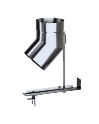 Obrázok pre Koleno s pätou a konzolou ADAM GAS/EW 45° 100mm 