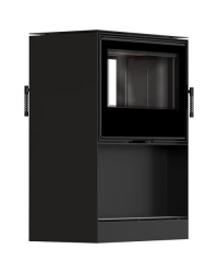 Obrázok pre Tunelové krbové kachle KARI 80 s podstavcom na drevo s čiernym ohniskom