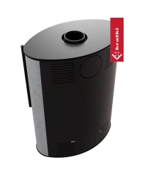 Obrázok pre Krbové kachle BJORN povrchová úprava - GRAY SATIN s čiernym ohniskom