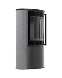 Obrázok pre Krbové kachle BJORN povrchová úprava - GRAY SATIN s čiernym ohniskom