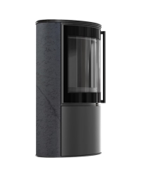 Obrázok pre Krbové kachle BJORN povrchová úprava - GRAFITE SATIN s čiernym ohniskom