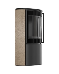 Obrázok pre Krbové kachle BJORN povrchová úprava - GOLD SATIN s čiernym ohniskom