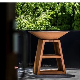 Obrázok pre Grilovacie ohnisko TRIO Ø98cm - CORTEN - 100 cm