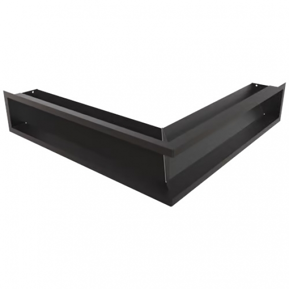 Obrázok pre Rohová mriežka LUFT 560x560x120 stredová čierna 45S SF - plytká