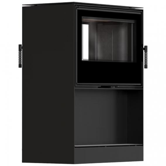 Obrázok pre Tunelové krbové kachle KARI 80 s podstavcom na drevo s čiernym ohniskom