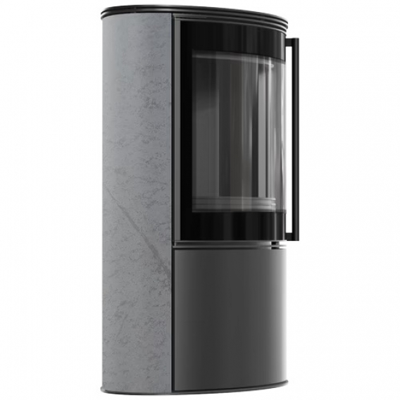 Obrázok pre Krbové kachle BJORN povrchová úprava - GRAY SATIN s čiernym ohniskom