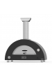 Obrázok pre Pizza pec s podstavcom BRIO HYBRID na plyn i drevo - silver black