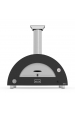 Obrázok pre Pizza pec s podstavcom BRIO HYBRID na plyn i drevo - silver black