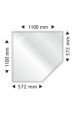 Obrázok pre Sklo pod krbové kachle päťstranné 1100x1100x6mm